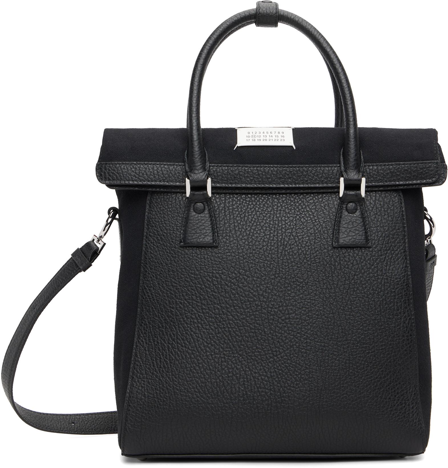 Black 5AC Daily Vertical Small Tote by MAISON MARGIELA