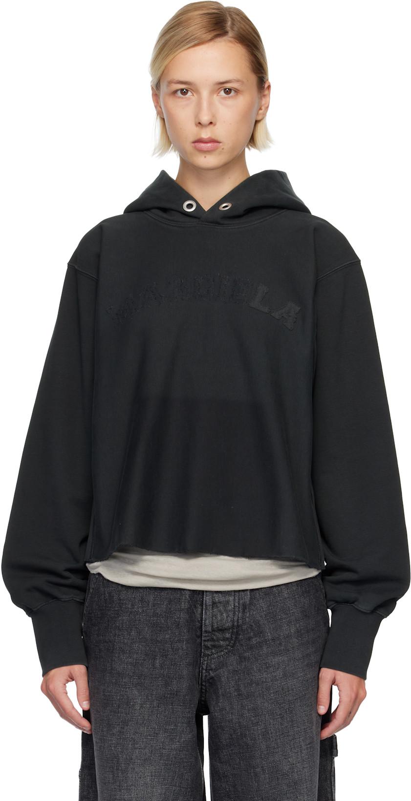Black Logo Hoodie by MAISON MARGIELA
