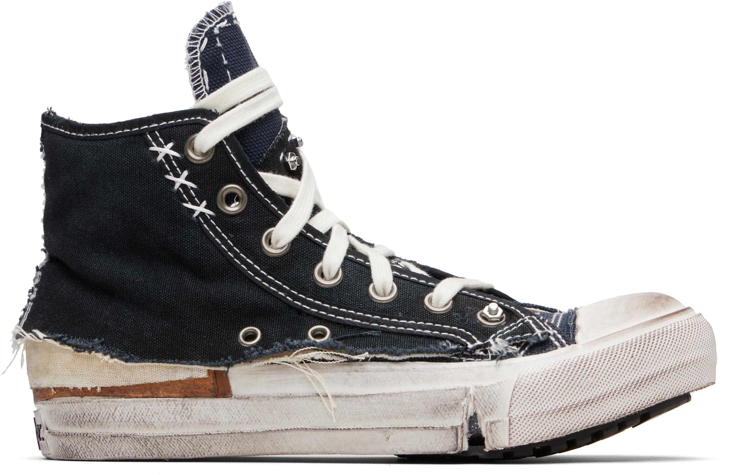 Black Loved To Death Sneakers by MAISON MARGIELA