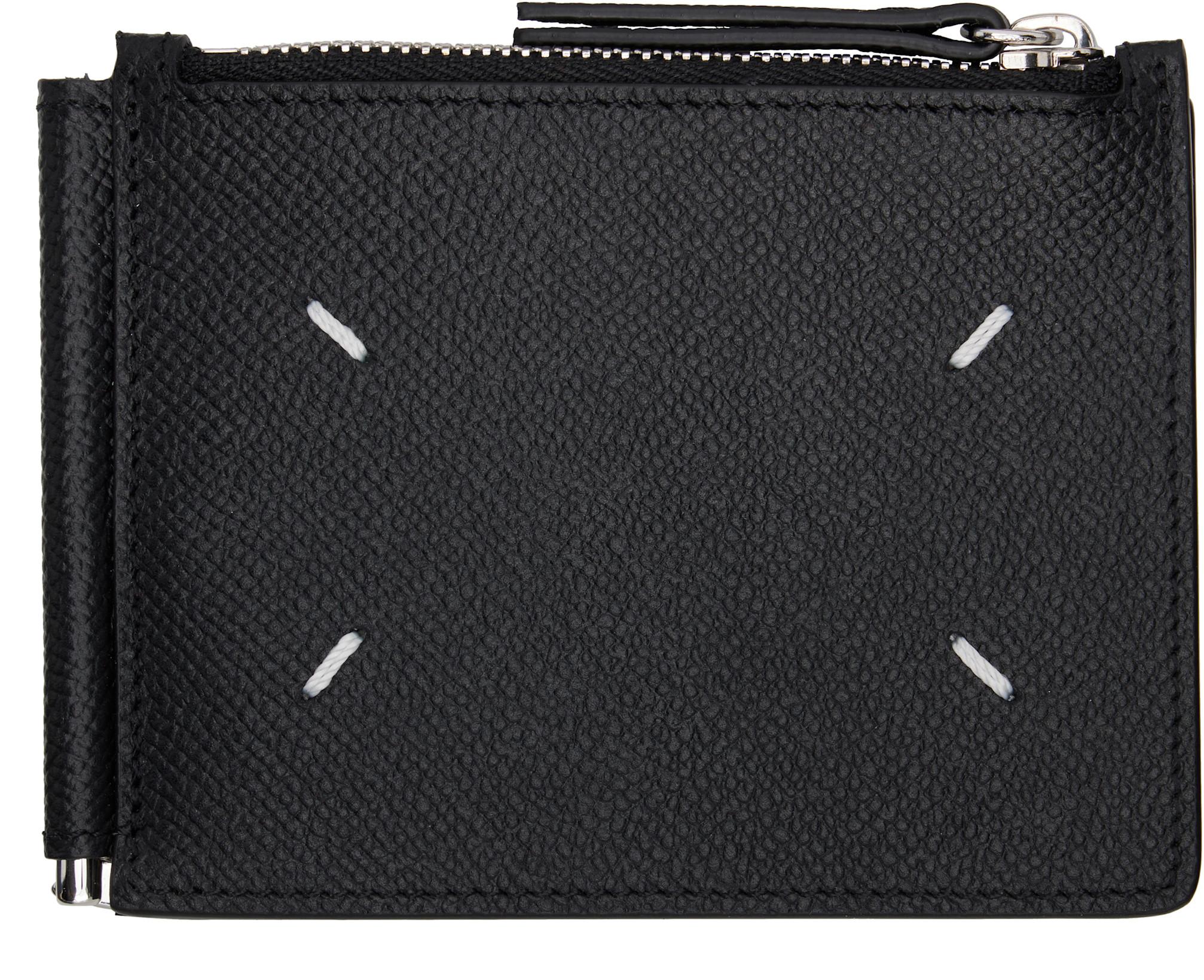Black Money Clip Wallet by MAISON MARGIELA