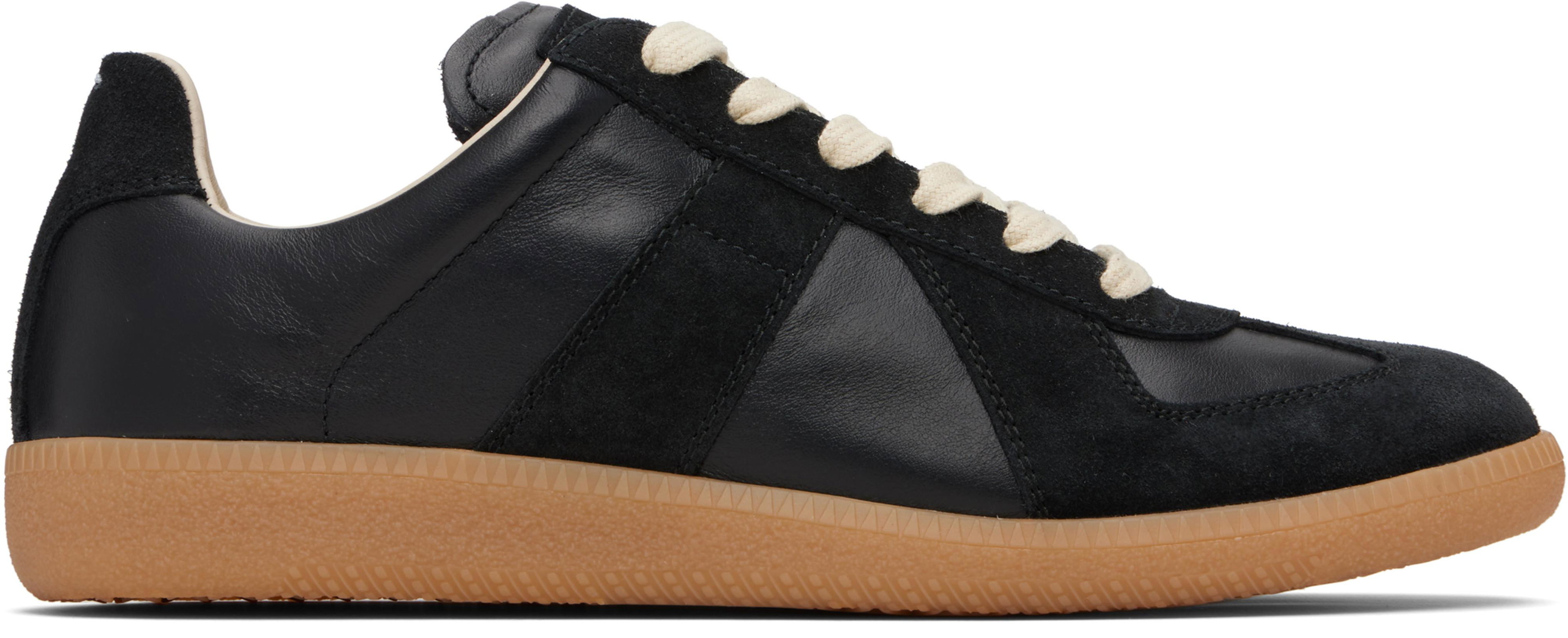 Black Replica Sneakers by MAISON MARGIELA