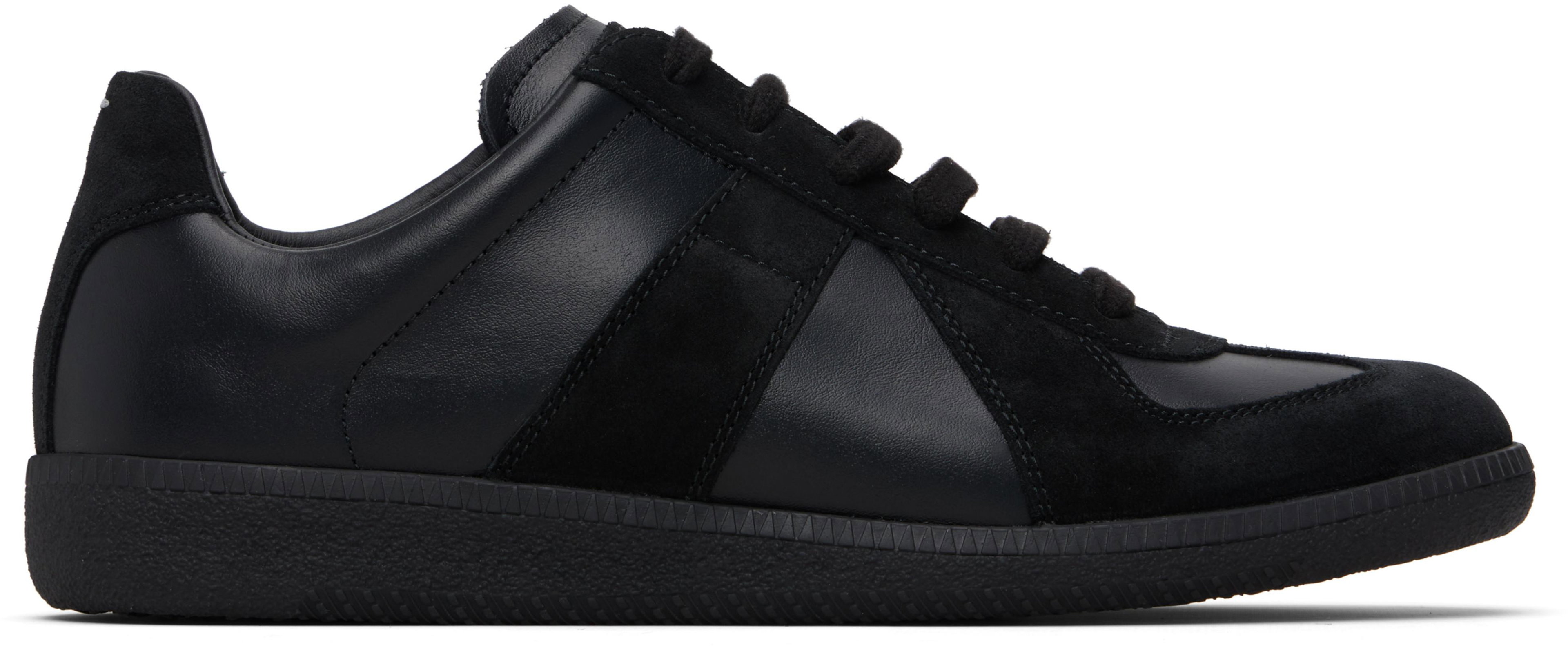Black Replica Sneakers by MAISON MARGIELA