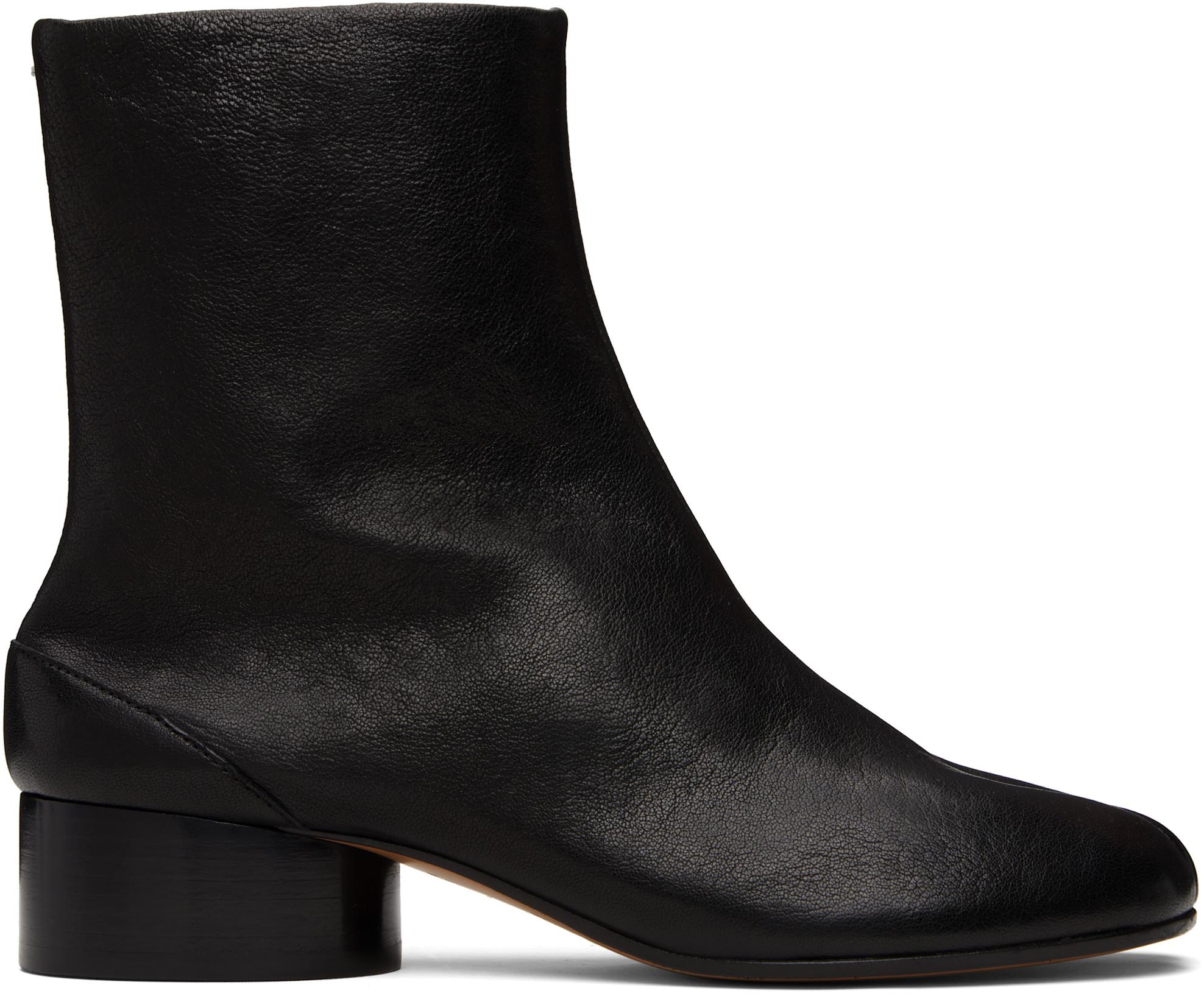 Black Tabi Ankle Boots by MAISON MARGIELA