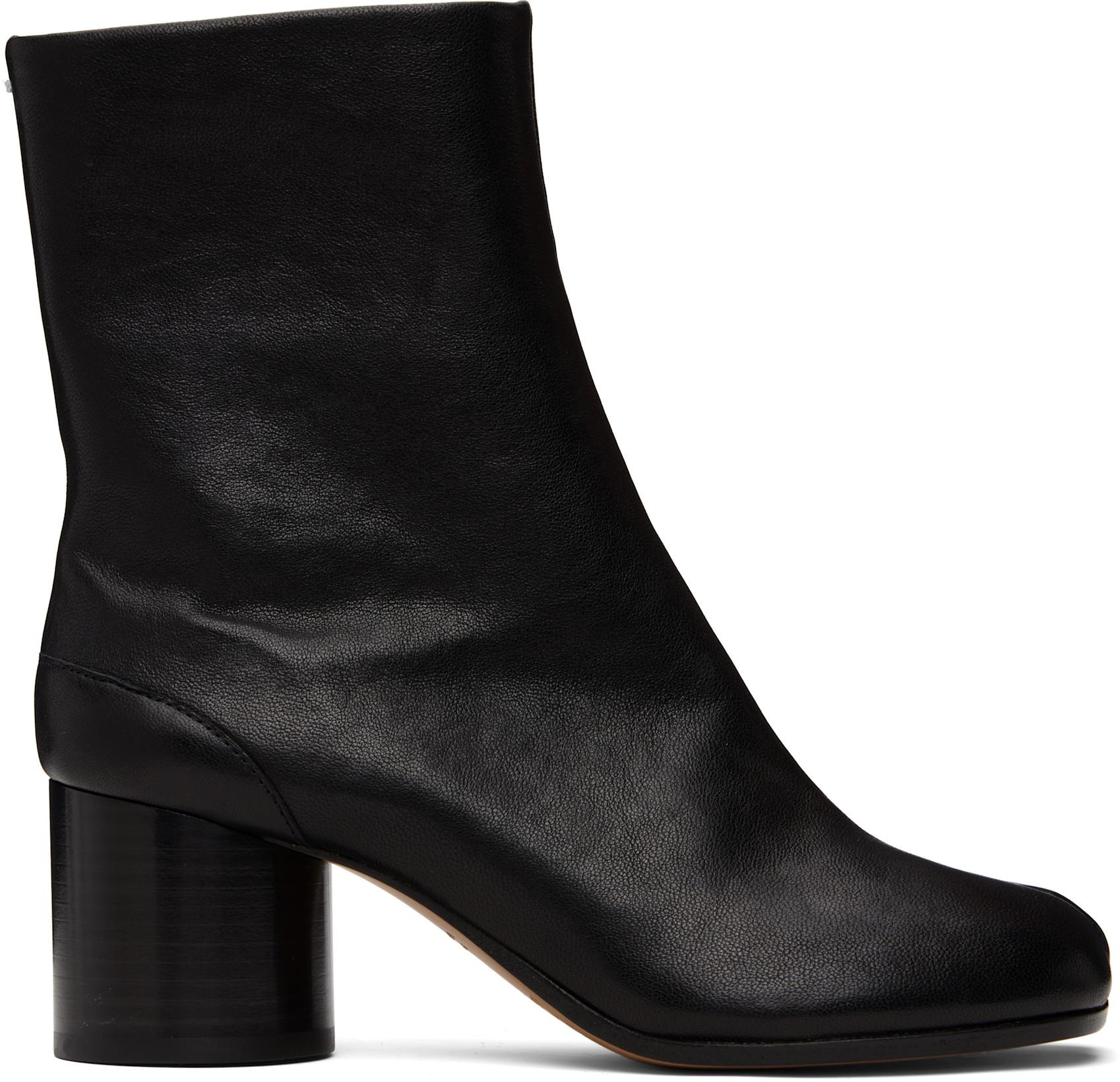 Black Tabi Ankle Boots by MAISON MARGIELA