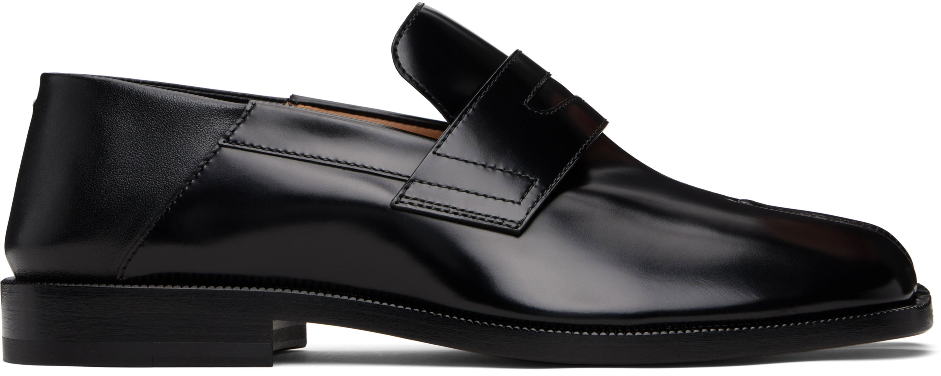 Black Tabi Babouche Loafers by MAISON MARGIELA