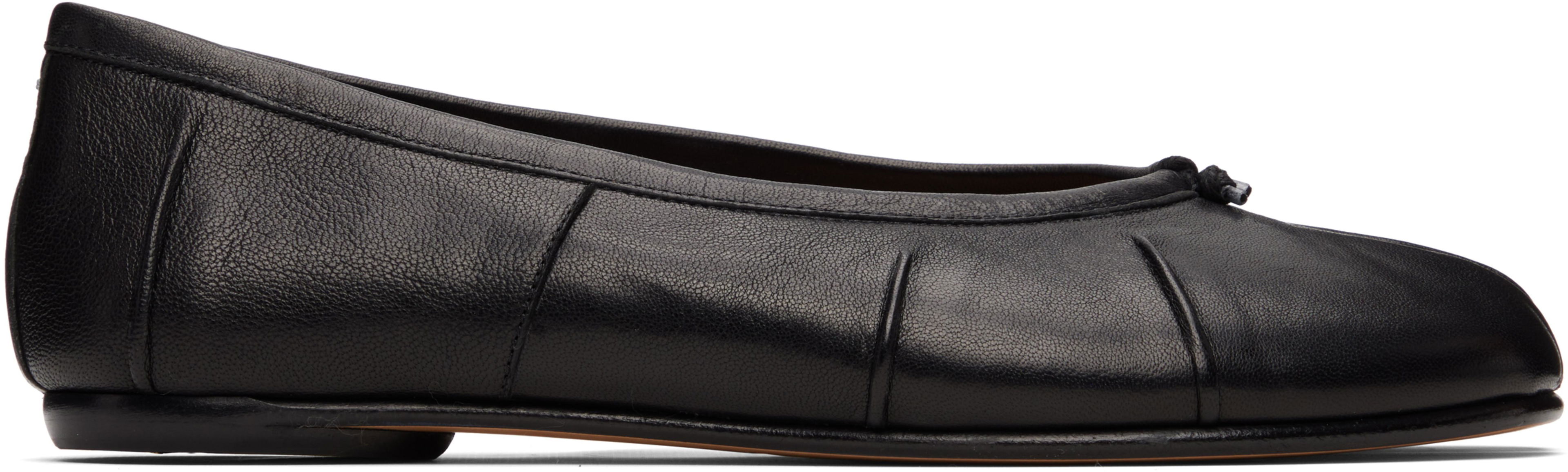 Black Tabi Ballerina Flats by MAISON MARGIELA