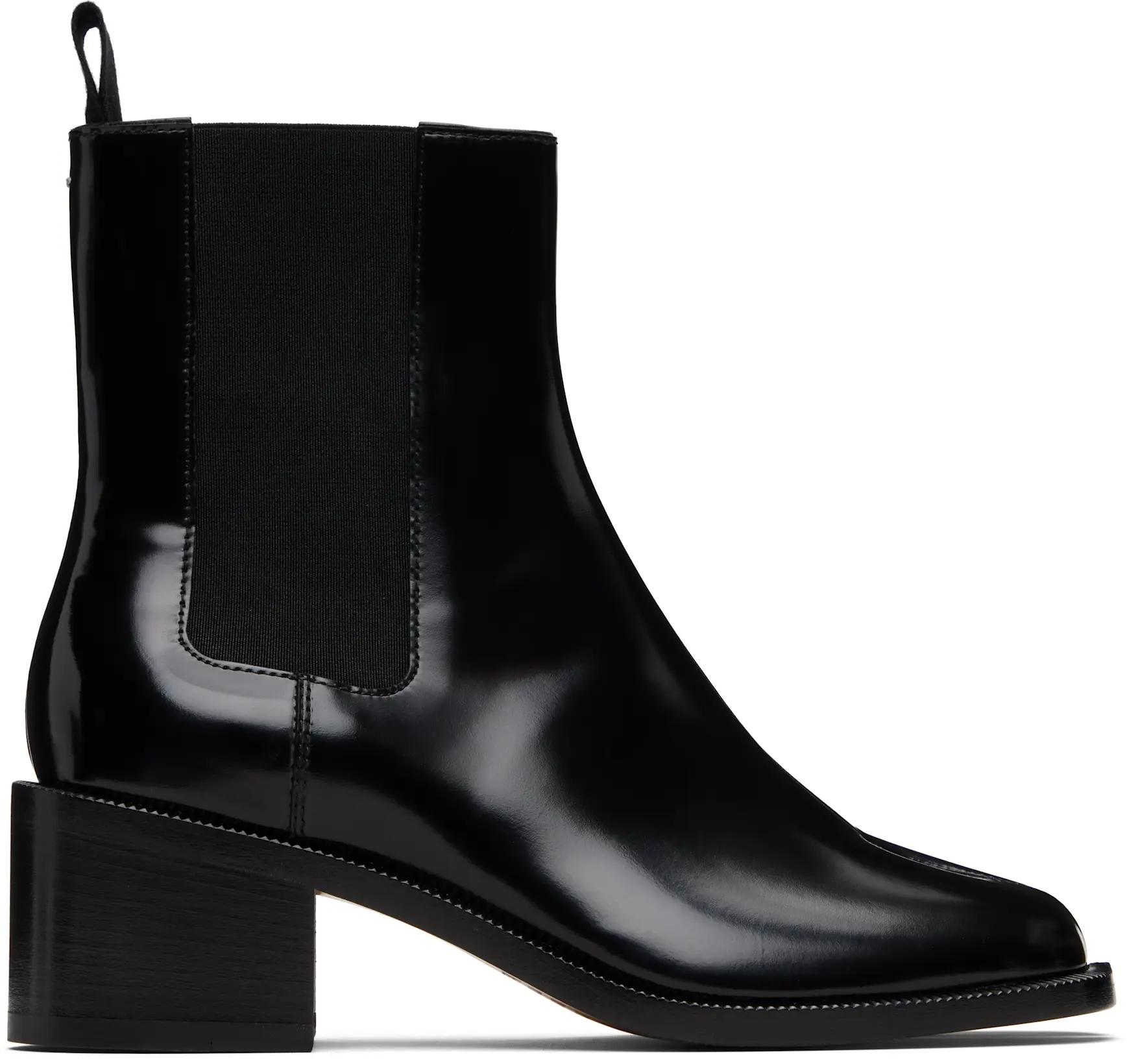 Black Tabi City Chelsea Boots by MAISON MARGIELA