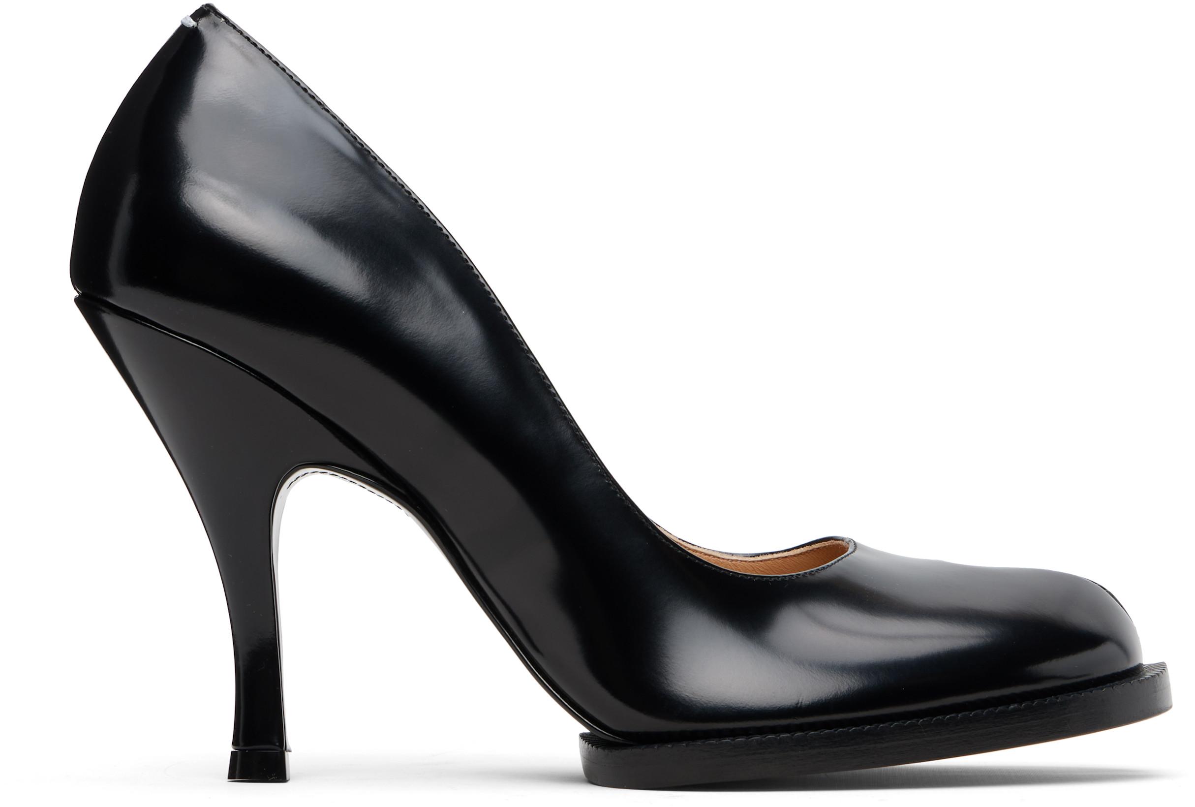 Black Tabi City Evening Heels by MAISON MARGIELA
