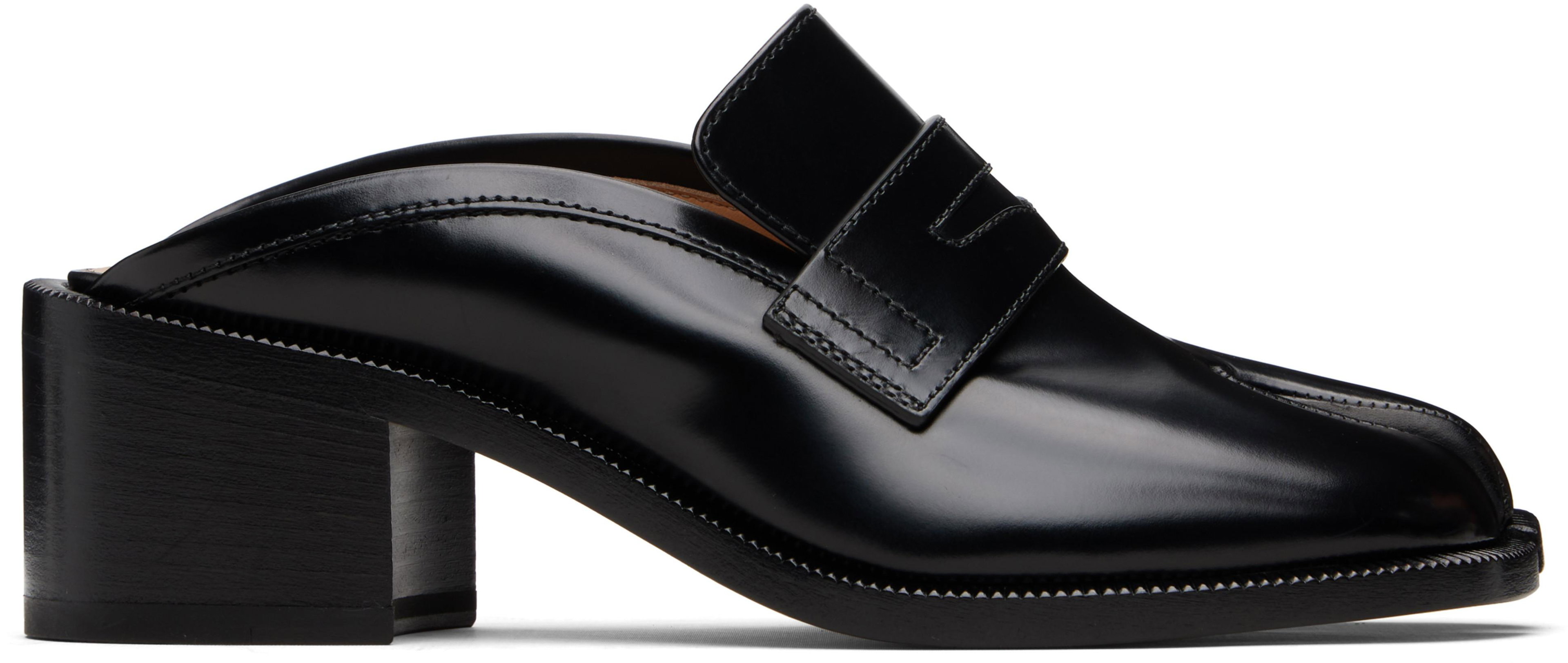 Black Tabi City Loafer Mules by MAISON MARGIELA