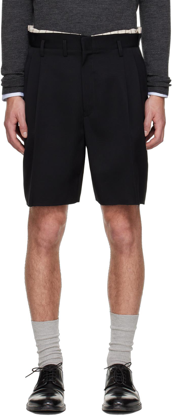 Black Tailored Shorts by MAISON MARGIELA
