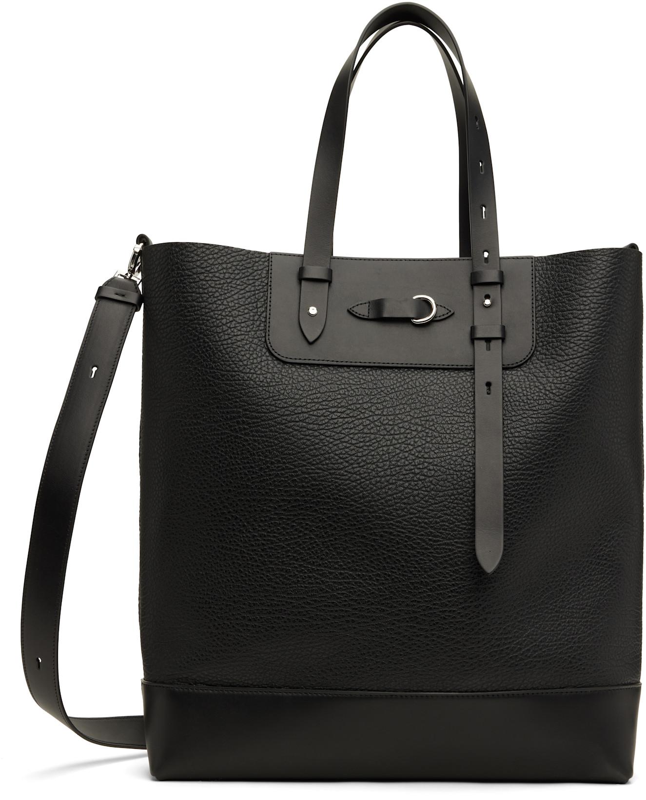 Black Vertical Belt Tote by MAISON MARGIELA