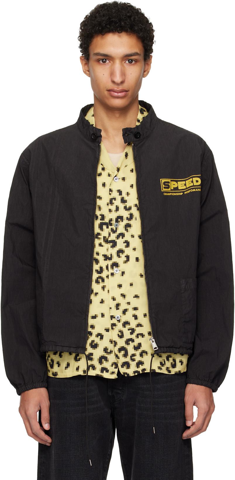 Black Vintage-Style Sportswear Jacket by MAISON MARGIELA