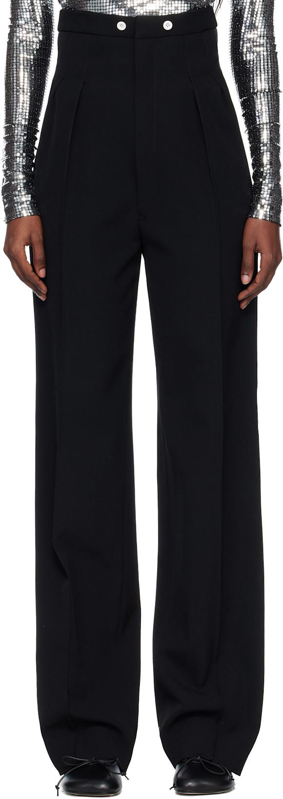 Black Virgin Wool Trousers by MAISON MARGIELA