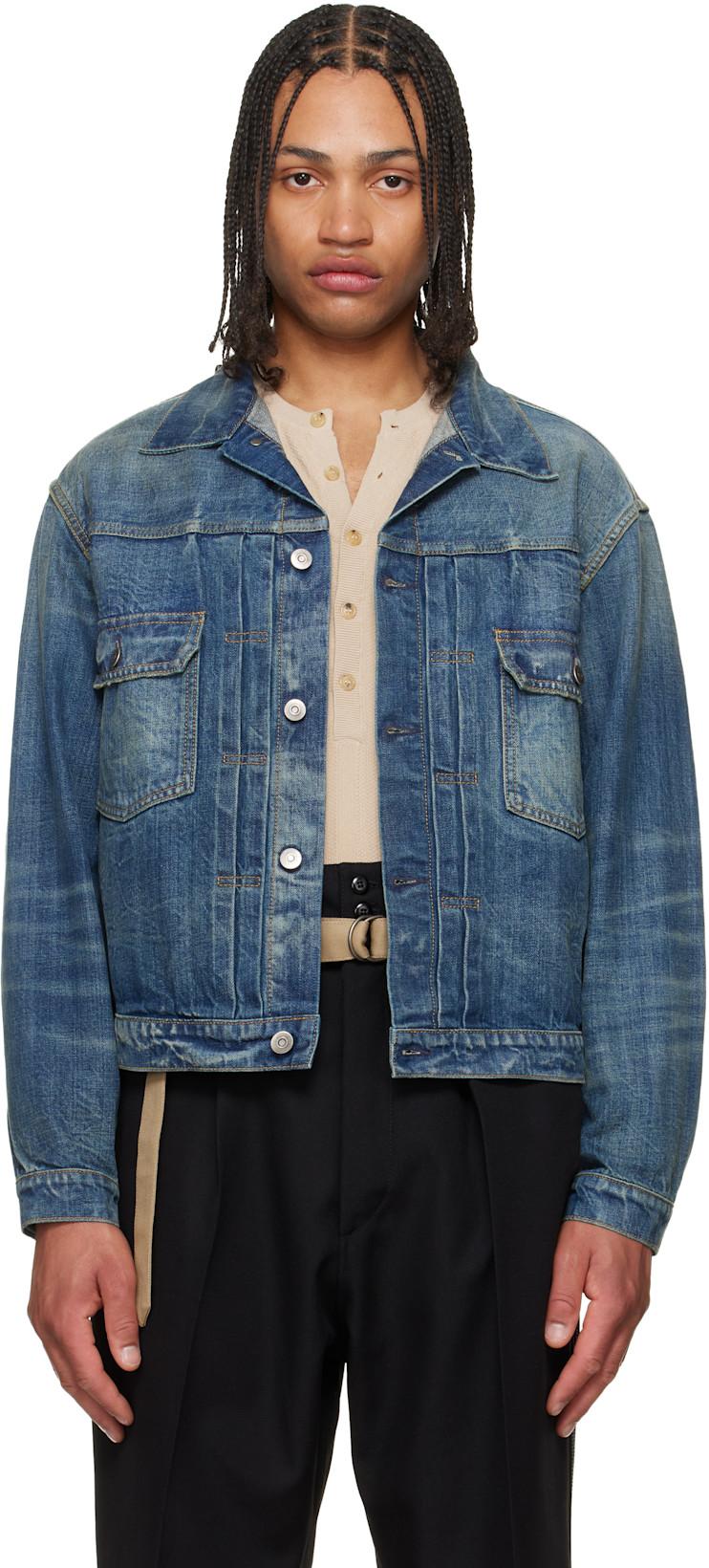 Blue 'Sportsjacket' Denim Jacket by MAISON MARGIELA