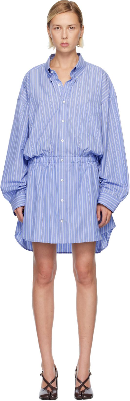 Blue Striped Romper by MAISON MARGIELA
