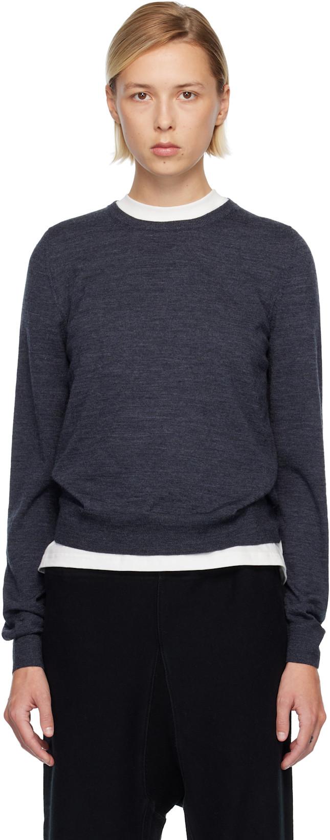 Blue Wool Sweater by MAISON MARGIELA