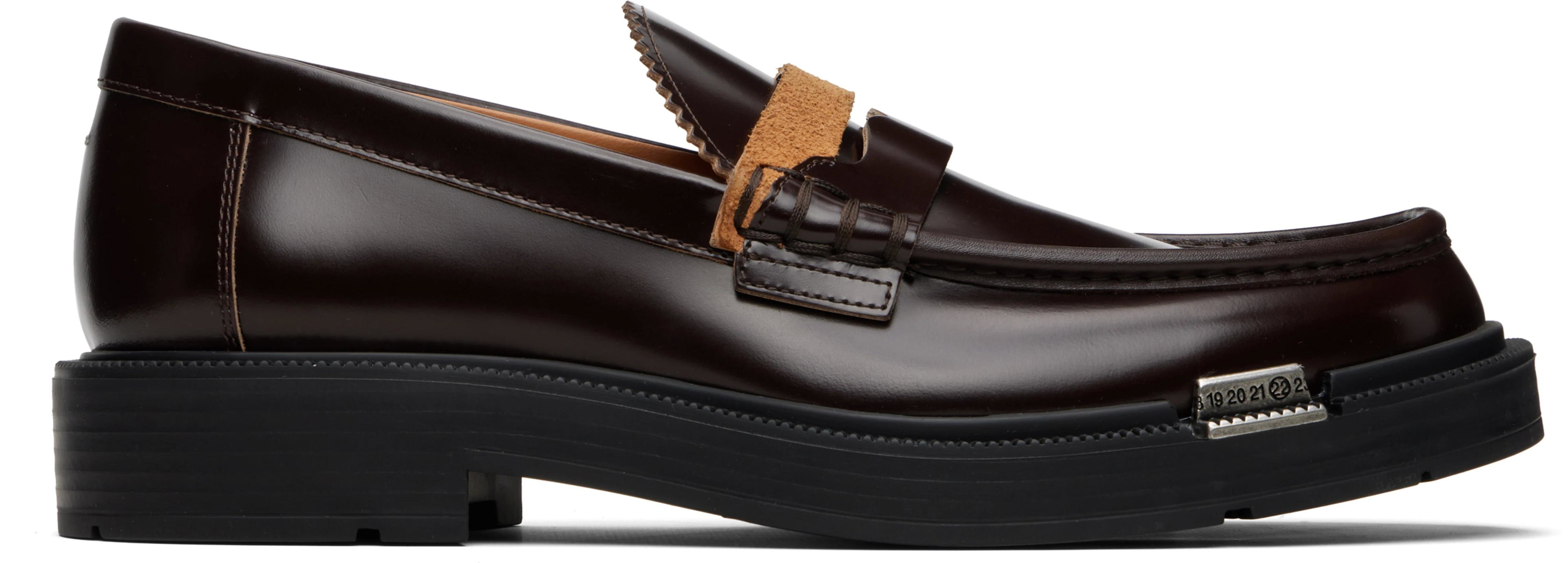 Brown Décortiqué Loafers by MAISON MARGIELA