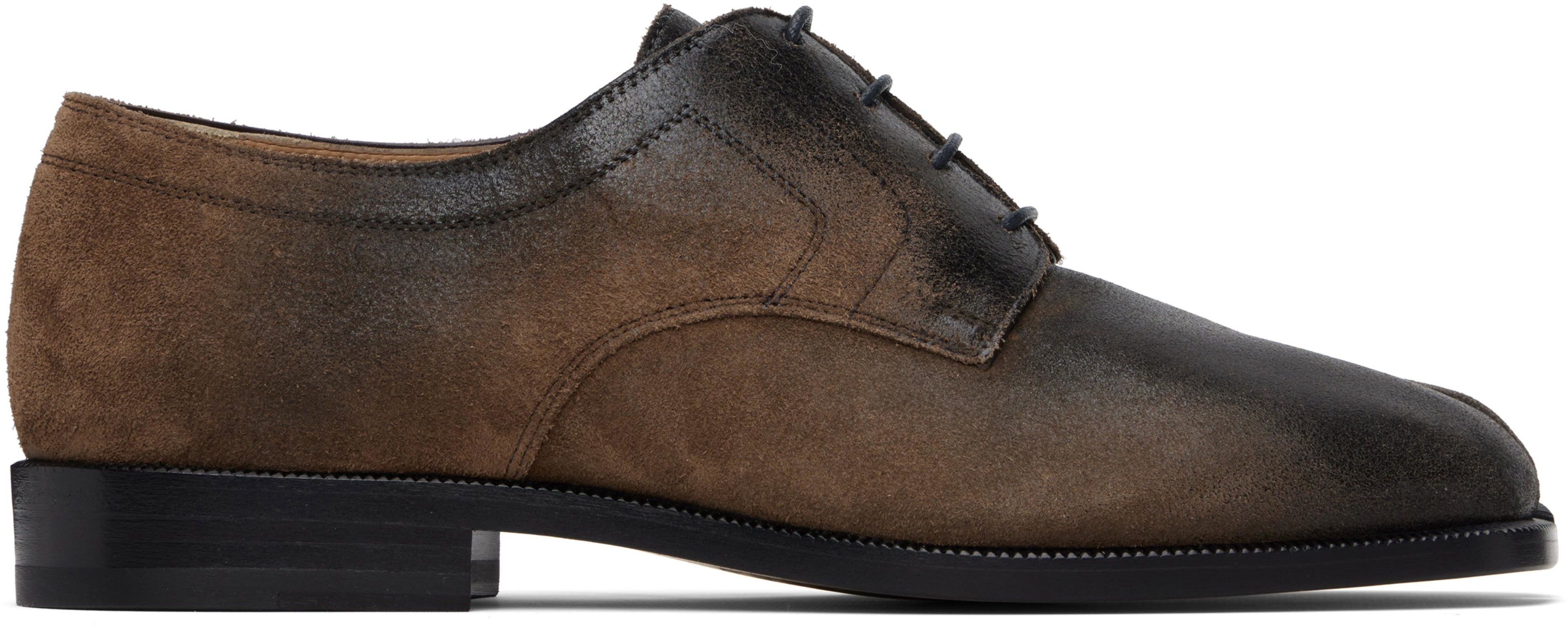 Brown Tabi Lace-Ups Derbys by MAISON MARGIELA