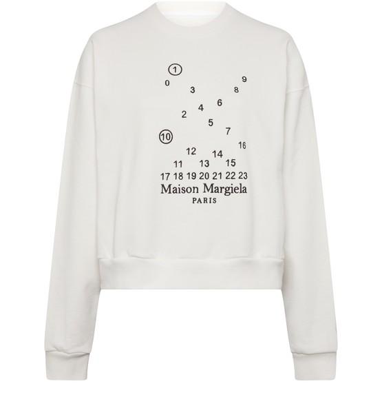 Bubble print logo crewneck sweatshirt by MAISON MARGIELA