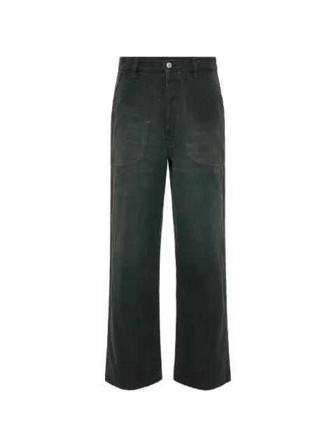 Changeant-process stitched-pocket trousers by MAISON MARGIELA
