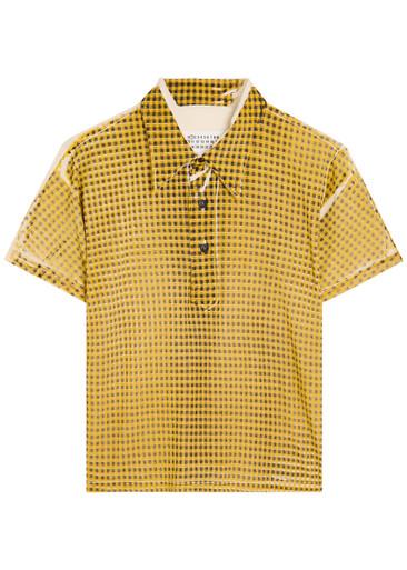 Checked stretch-jersey polo shirt by MAISON MARGIELA