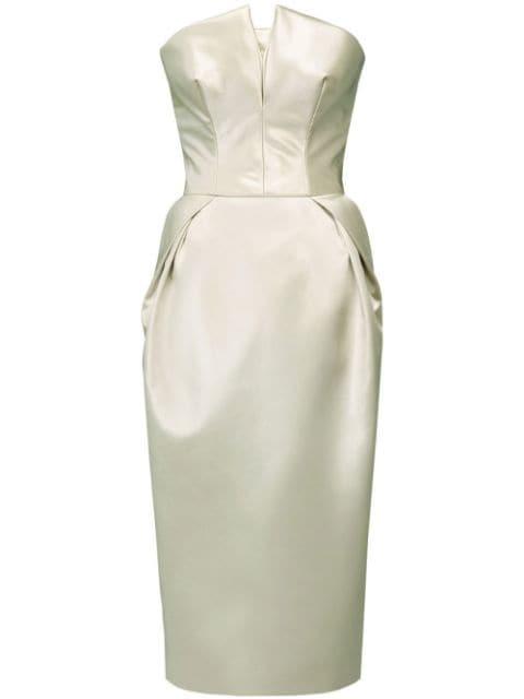 Cintzed satin midi dress by MAISON MARGIELA