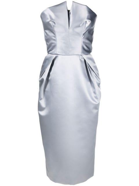 Cintzed satin midi dress by MAISON MARGIELA