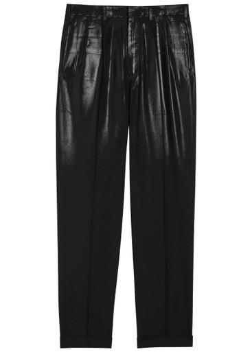 Coated straight-leg wool trousers by MAISON MARGIELA