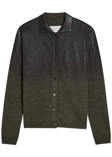 Coated wool-blend cardigan by MAISON MARGIELA