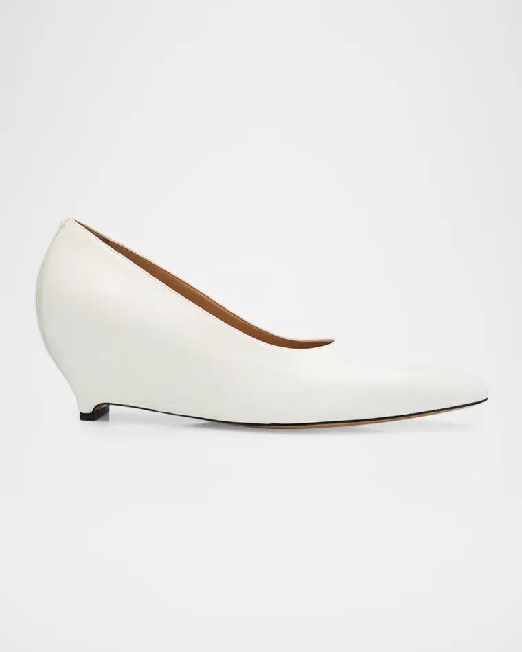 Court Shoe Leather Wedge Pumps by MAISON MARGIELA