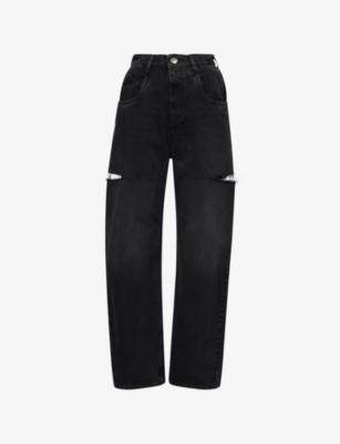 Cut-Out Wide-Leg Denim Jeans by MAISON MARGIELA