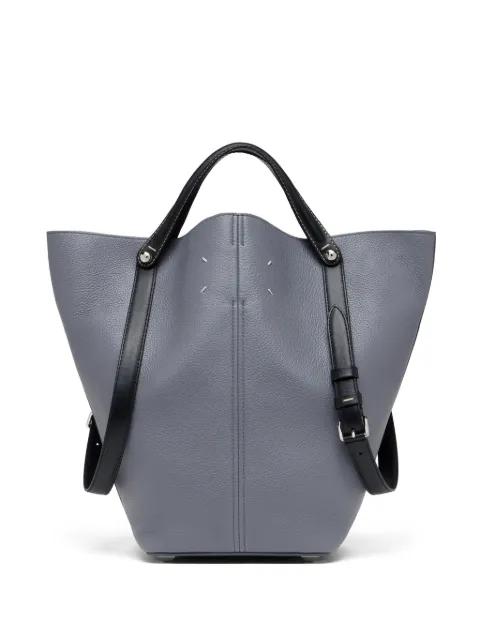 Dress-age pebbled leather tote bag by MAISON MARGIELA