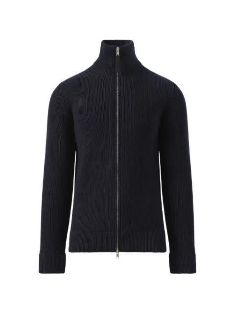 English-rib zip cardigan by MAISON MARGIELA