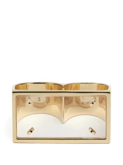 Four Stitches double signet ring by MAISON MARGIELA