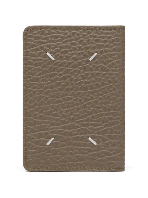 Four Stitches grained leather card holder by MAISON MARGIELA