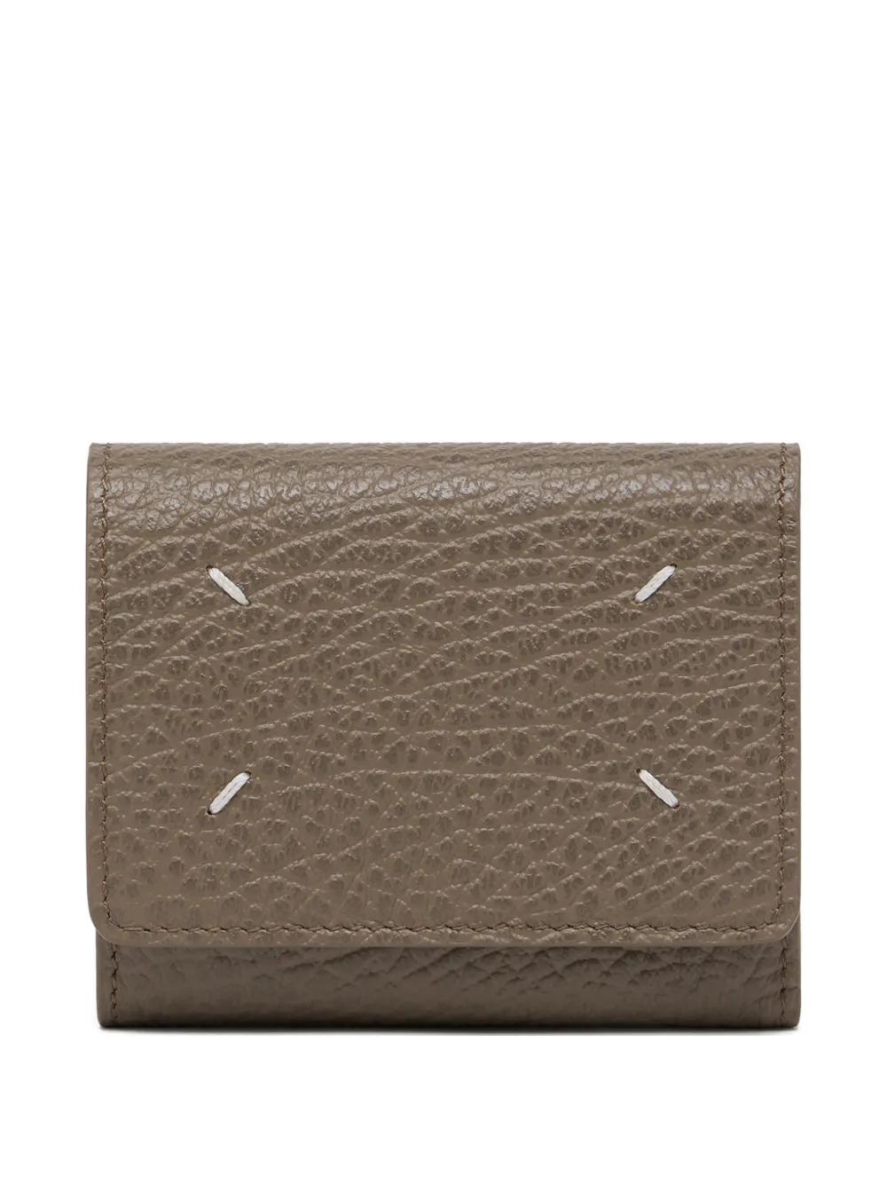 Four Stitches grained leather wallet by MAISON MARGIELA