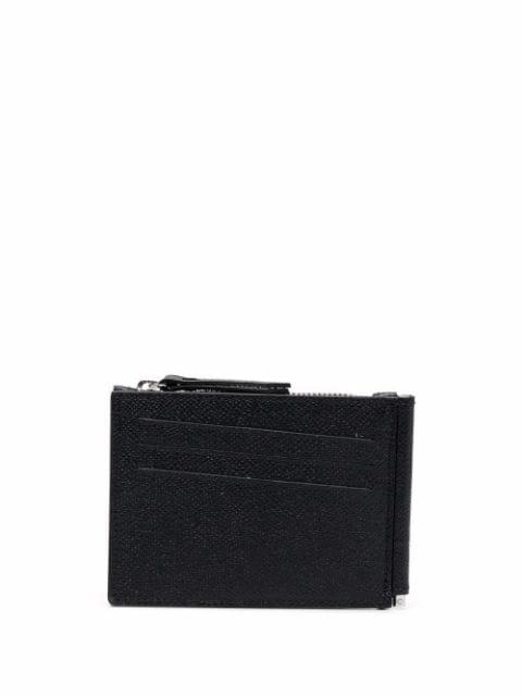 Four Stitches leather money clip wallet by MAISON MARGIELA