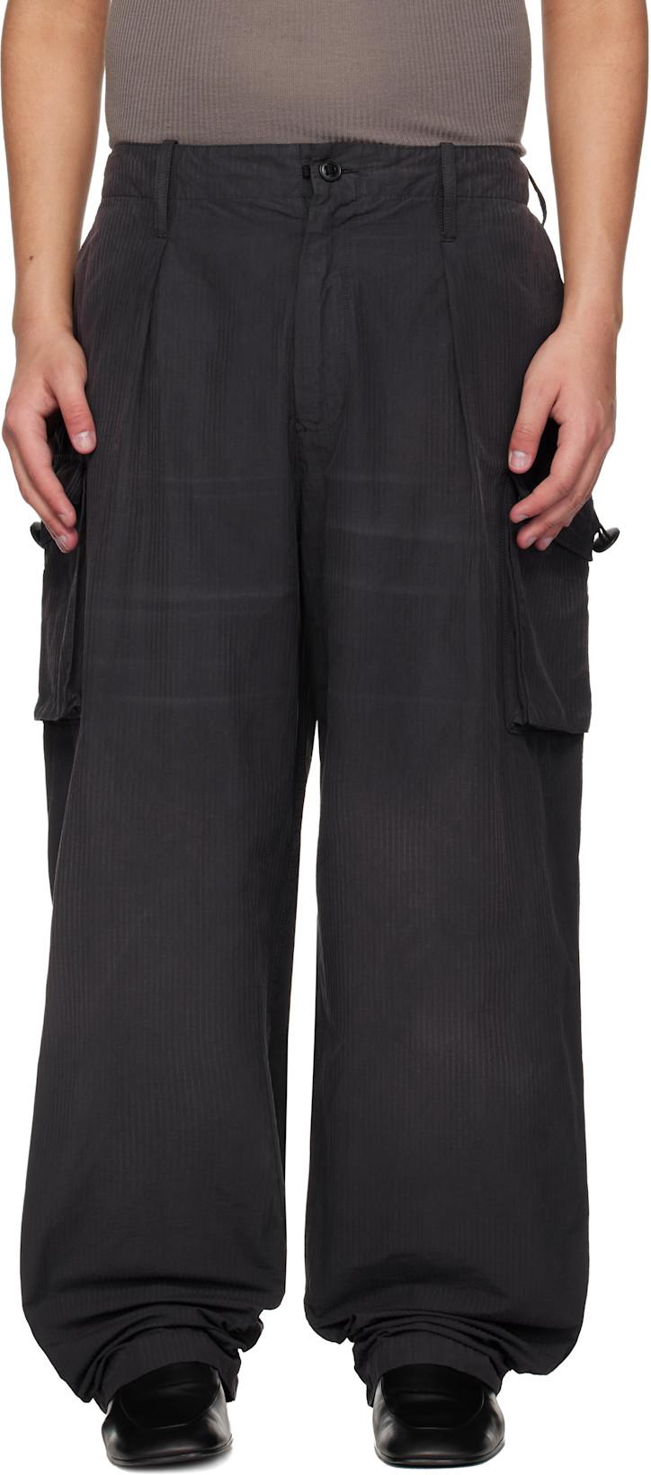 Gray Cotton-Blend Cargo Pants by MAISON MARGIELA