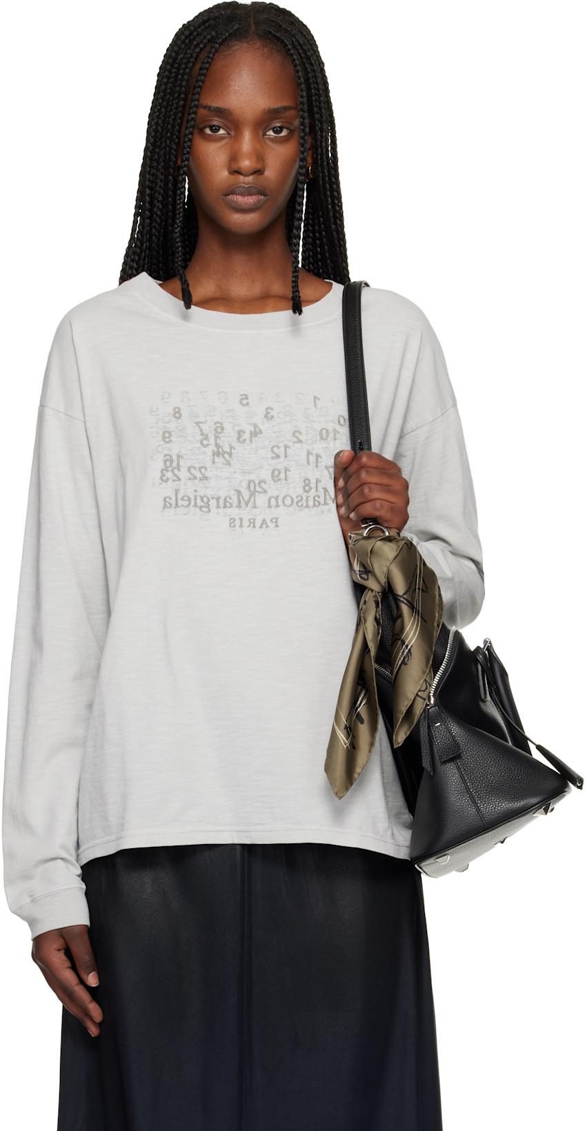 Gray Numerical T-shirt by MAISON MARGIELA