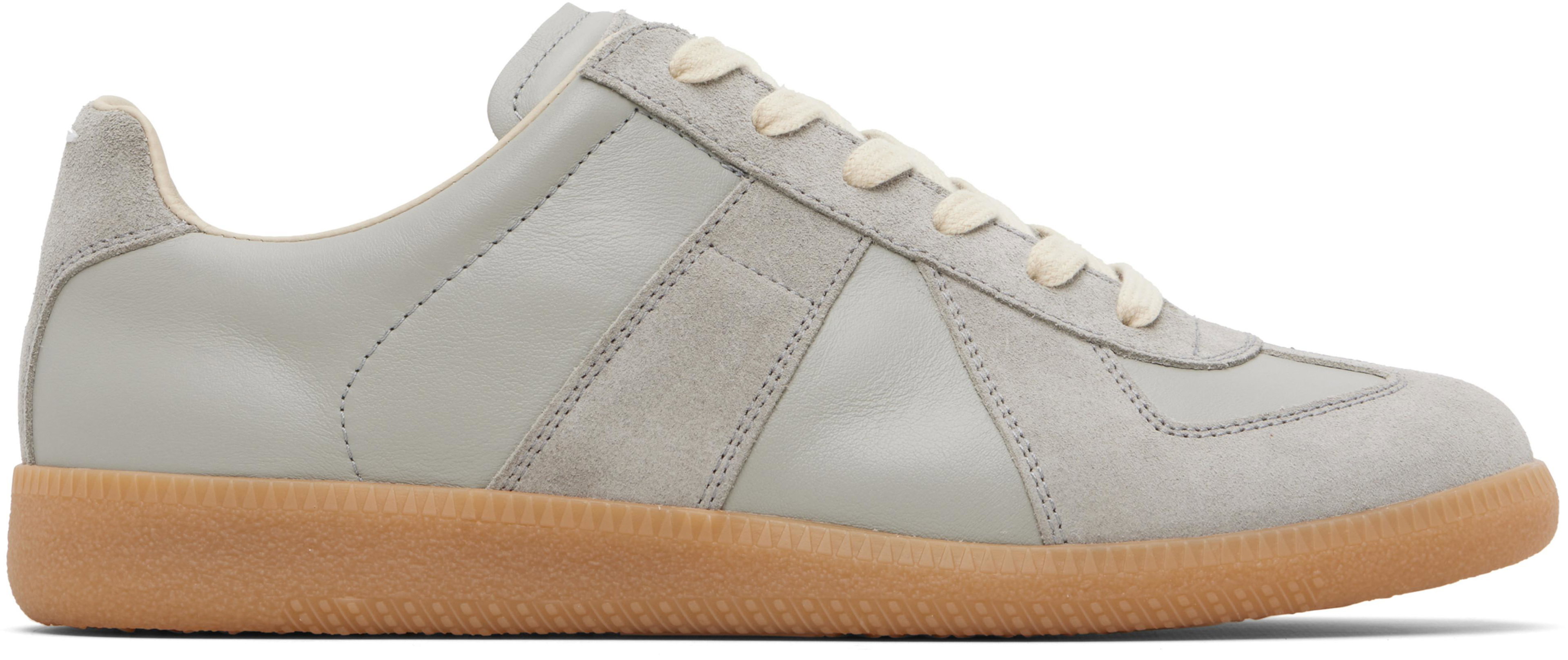 Gray Replica Sneakers by MAISON MARGIELA