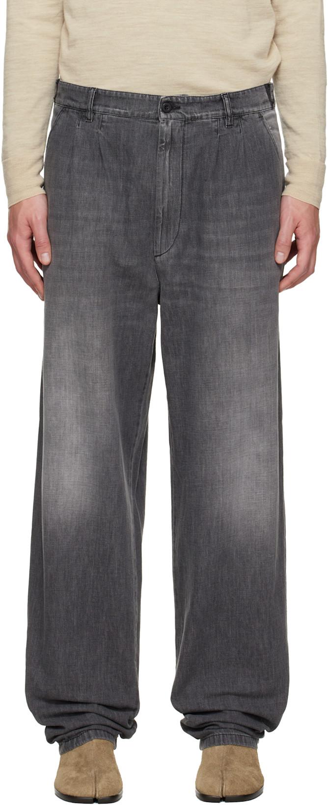 Gray Straight-Leg Jeans by MAISON MARGIELA