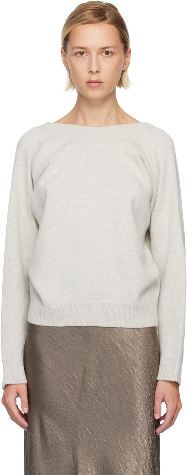 Gray Wool Knit Sweater by MAISON MARGIELA