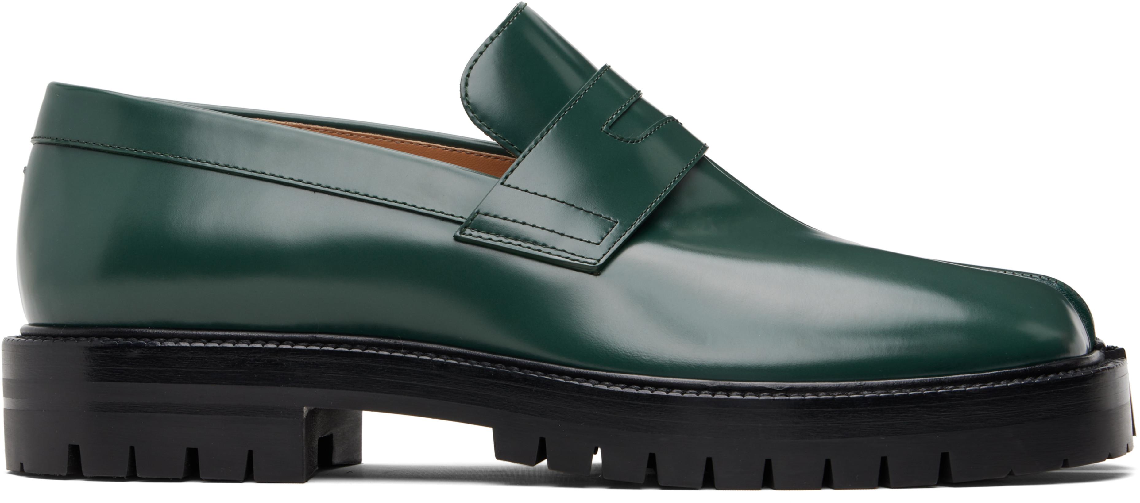 Green Tabi Loafers by MAISON MARGIELA