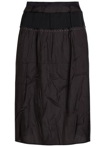 Layered satin midi skirt by MAISON MARGIELA