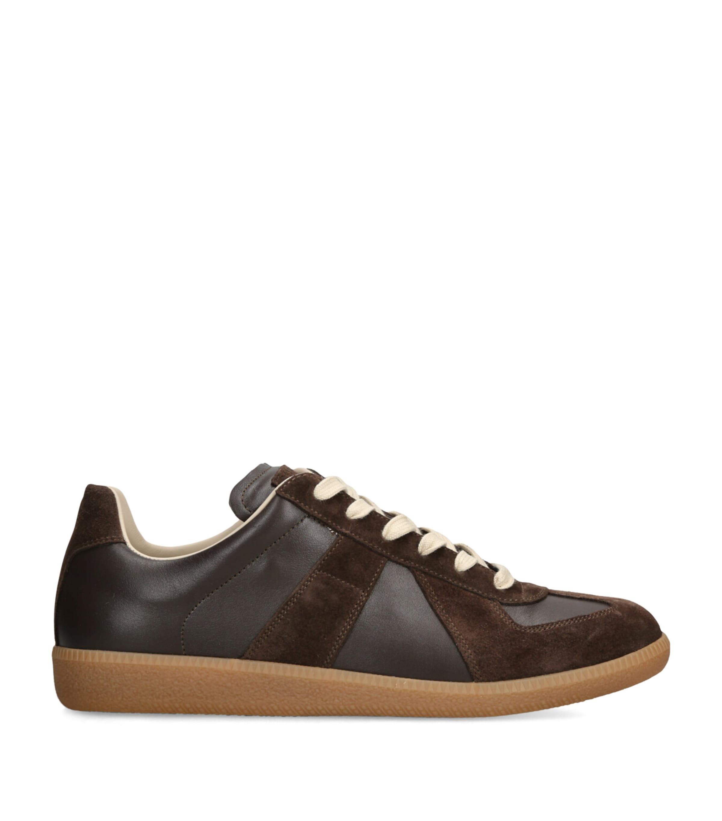Leather-Suede Replica Sneakers by MAISON MARGIELA