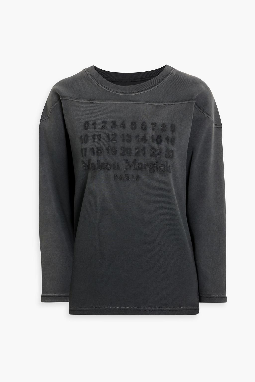 Logo-print cotton-jersey sweatshirt by MAISON MARGIELA Logo-print cotton-jersey sweatshirt by MAISON MARGIELA