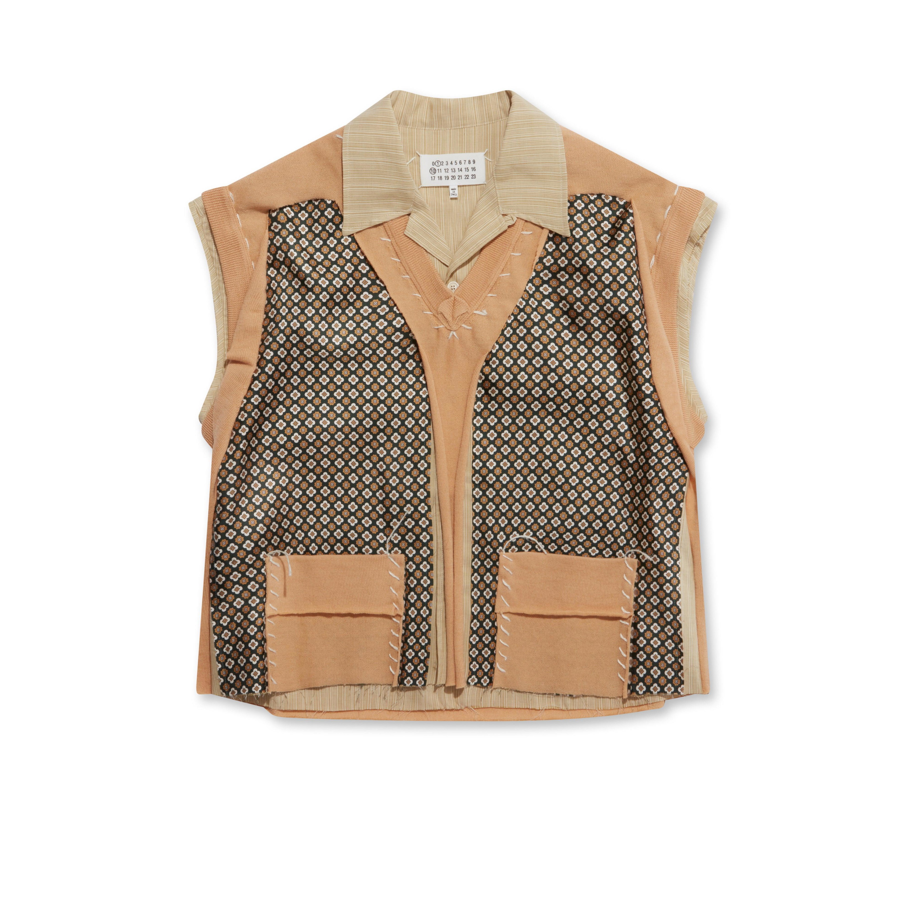 MAISON MARGIELA - Women's Spliced Irregular Stripe Shirt - (Yellow) by MAISON MARGIELA