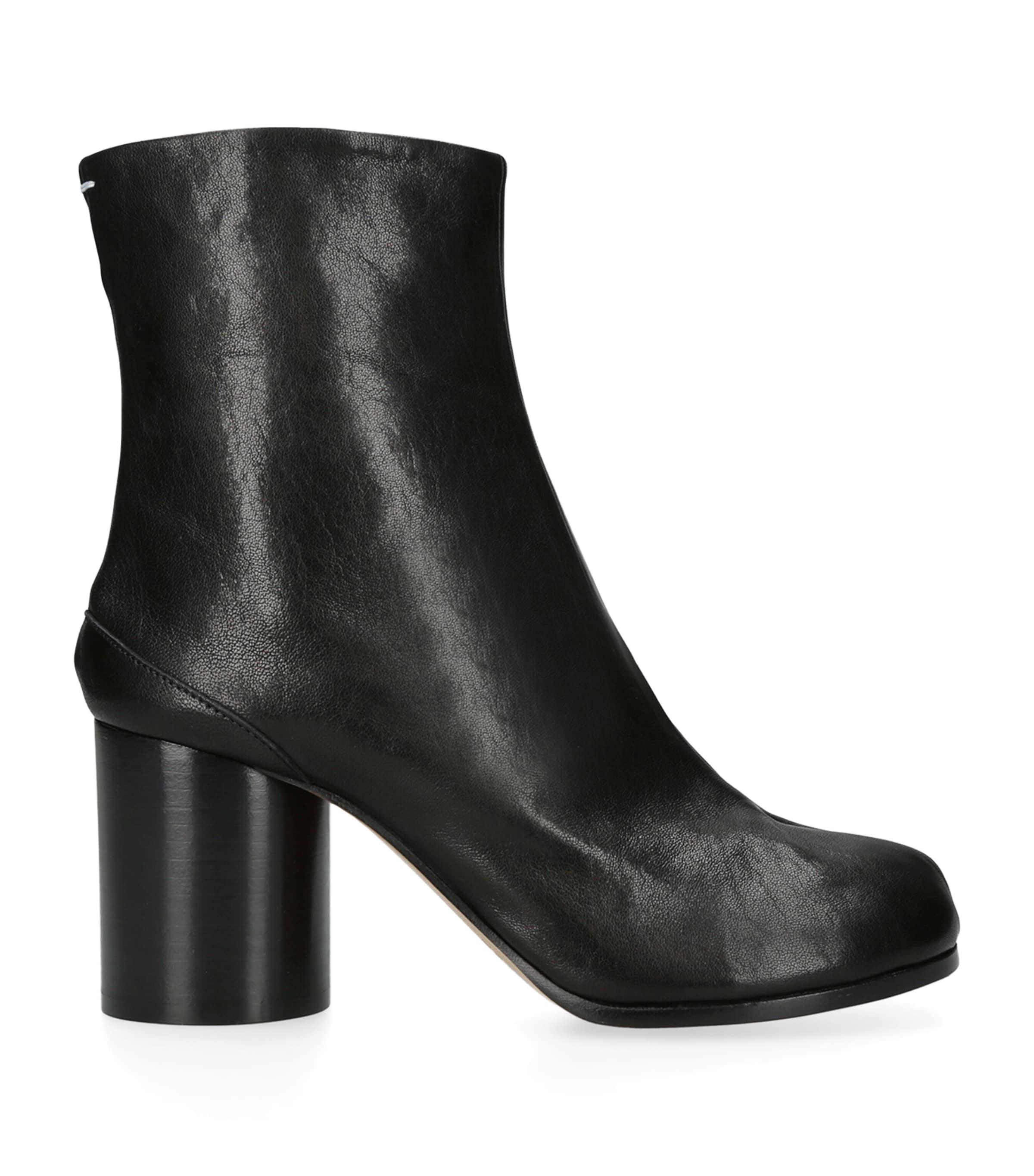 Maison Margiela Leather Tabi Ankle Boots 80 by MAISON MARGIELA