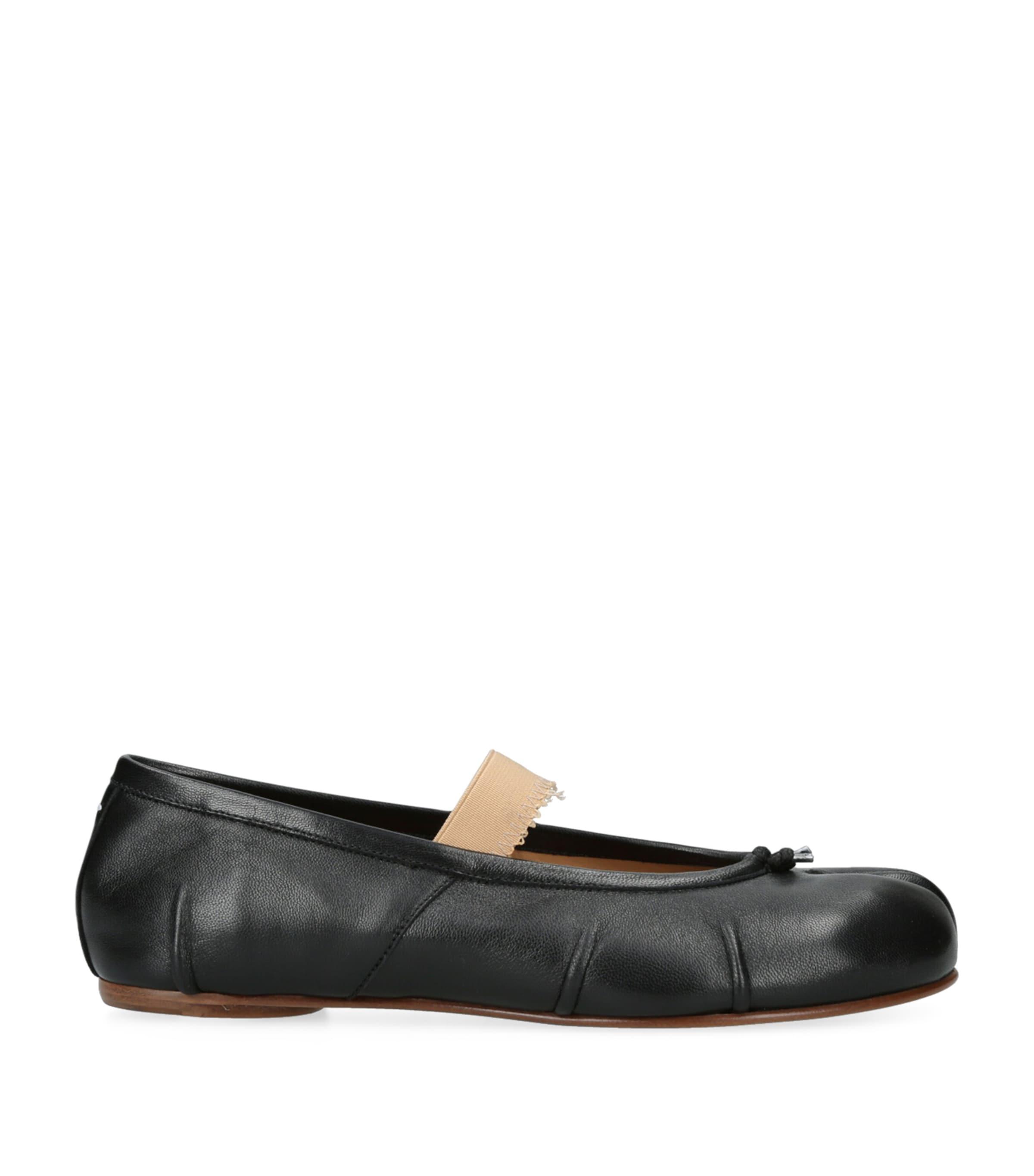 Maison Margiela Leather Tabi Ballet Flats by MAISON MARGIELA