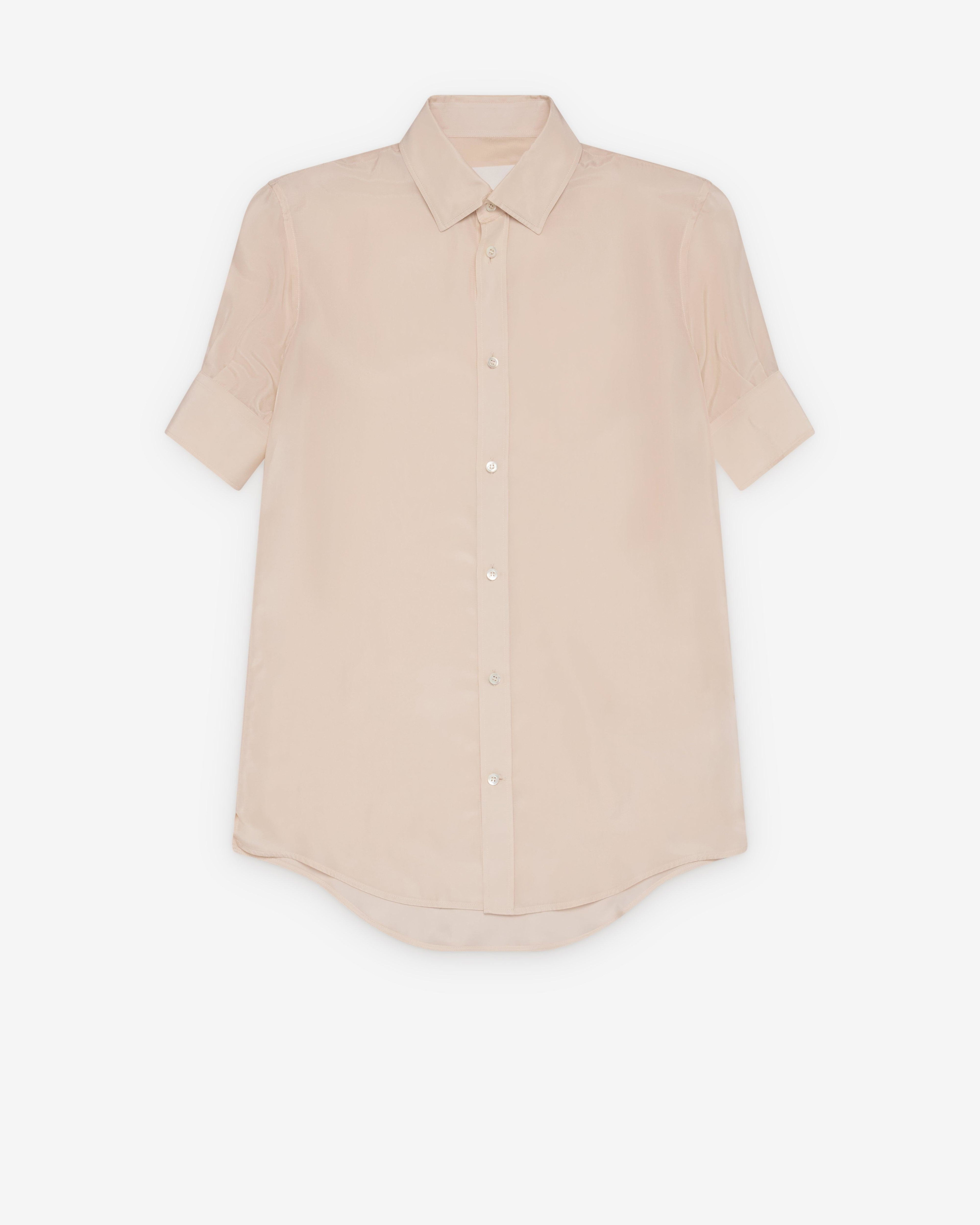 Maison Margiela - Men's Short-Sleeved Silk Shirt - (Sand) by MAISON MARGIELA